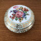 Vintage jewelry box in Limoges porcelain flowers and gilding