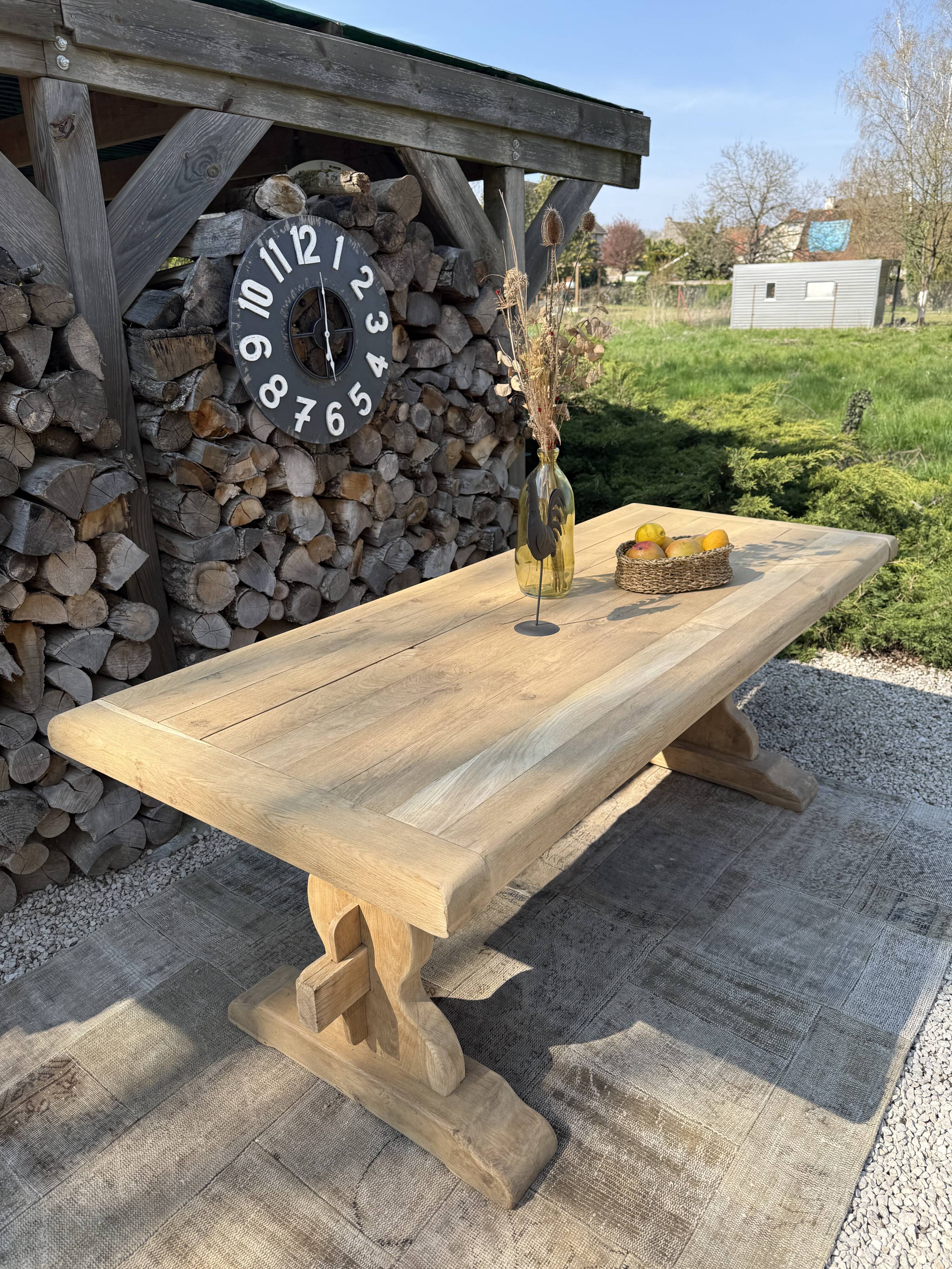 Monastery table made of solid oak.