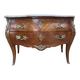 Commode sauteuse de style Louis XV en marqueterie