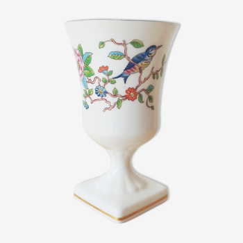 Aynsley porcelain vase bird décor and flowers