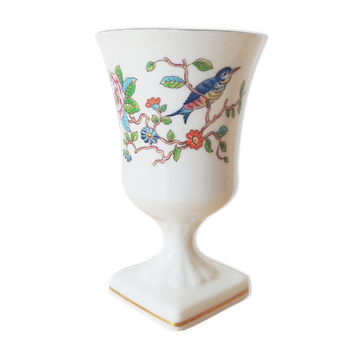 Aynsley porcelain vase bird décor and flowers