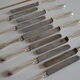 12 couteaux de table ancien metal argente monogramme