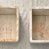 Table basse en travertin sculpturale