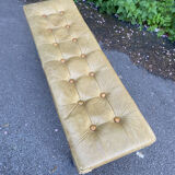 Individual leather and metal design bench
