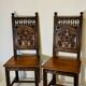 Pair of Breton chairs from the late 19th century.