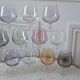 Set of 12 colored glasses to digestive / aperitif 60s