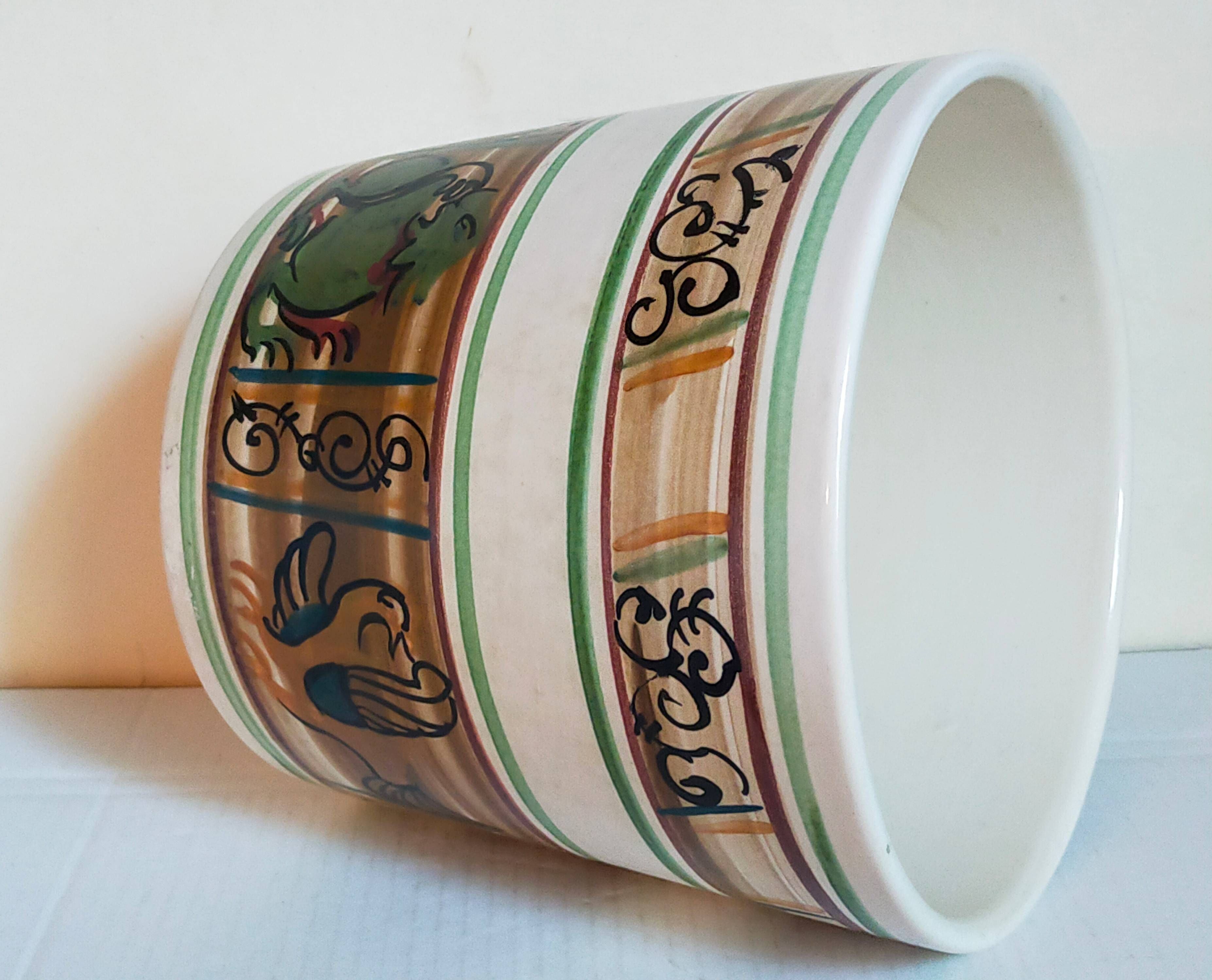 XXL ceramic planter from Saint-Pair-Sur-Mer from the NEUSTRICER earthenware factory, 1960s