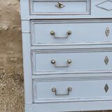 Louis XVI style chest of drawers in Versailles gray patinated cherry