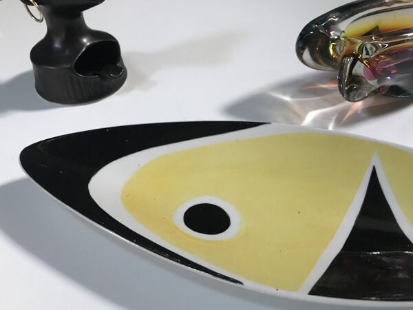 Plat • Centre de Table Vintage • « 9736 » • Kovács István • Zsolnay • 1962