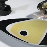 Plat • Centre de Table Vintage • « 9736 » • Kovács István • Zsolnay • 1962