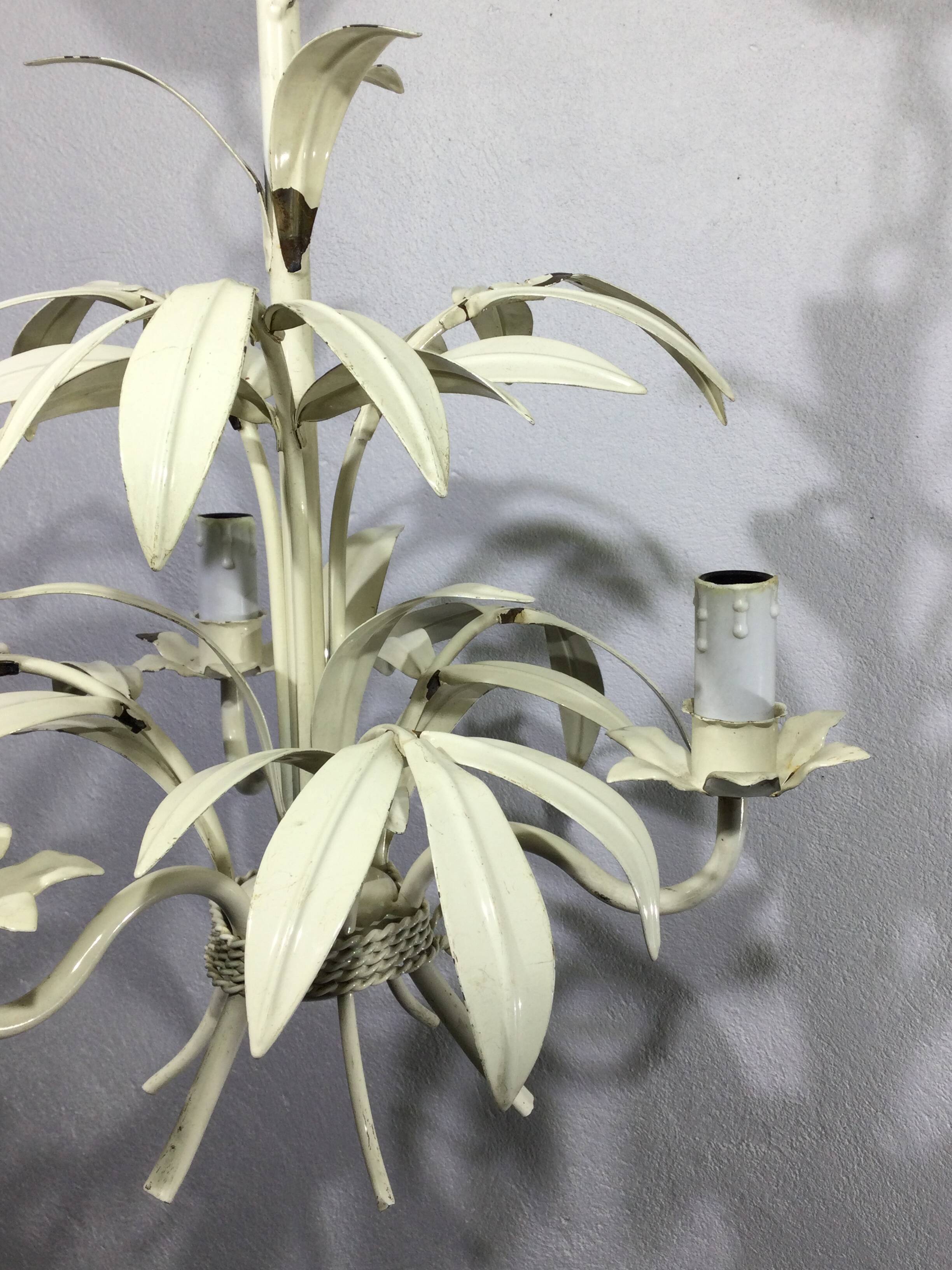 3-Light Leaf Chandelier
