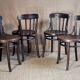 Set 4 chaises bistrot thonet vers 1930