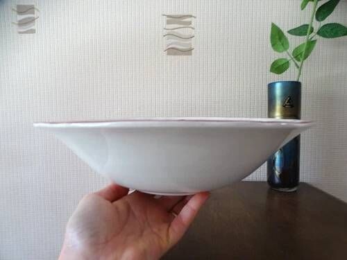KG LUNEVILLE "Reverb" Salad bowl and deep dish earthenware hand-painted flowers