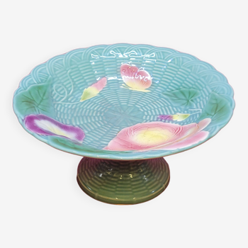 Compotier Dish On Pedestal Floral Decor