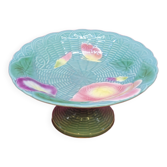 Compotier Dish On Pedestal Floral Decor