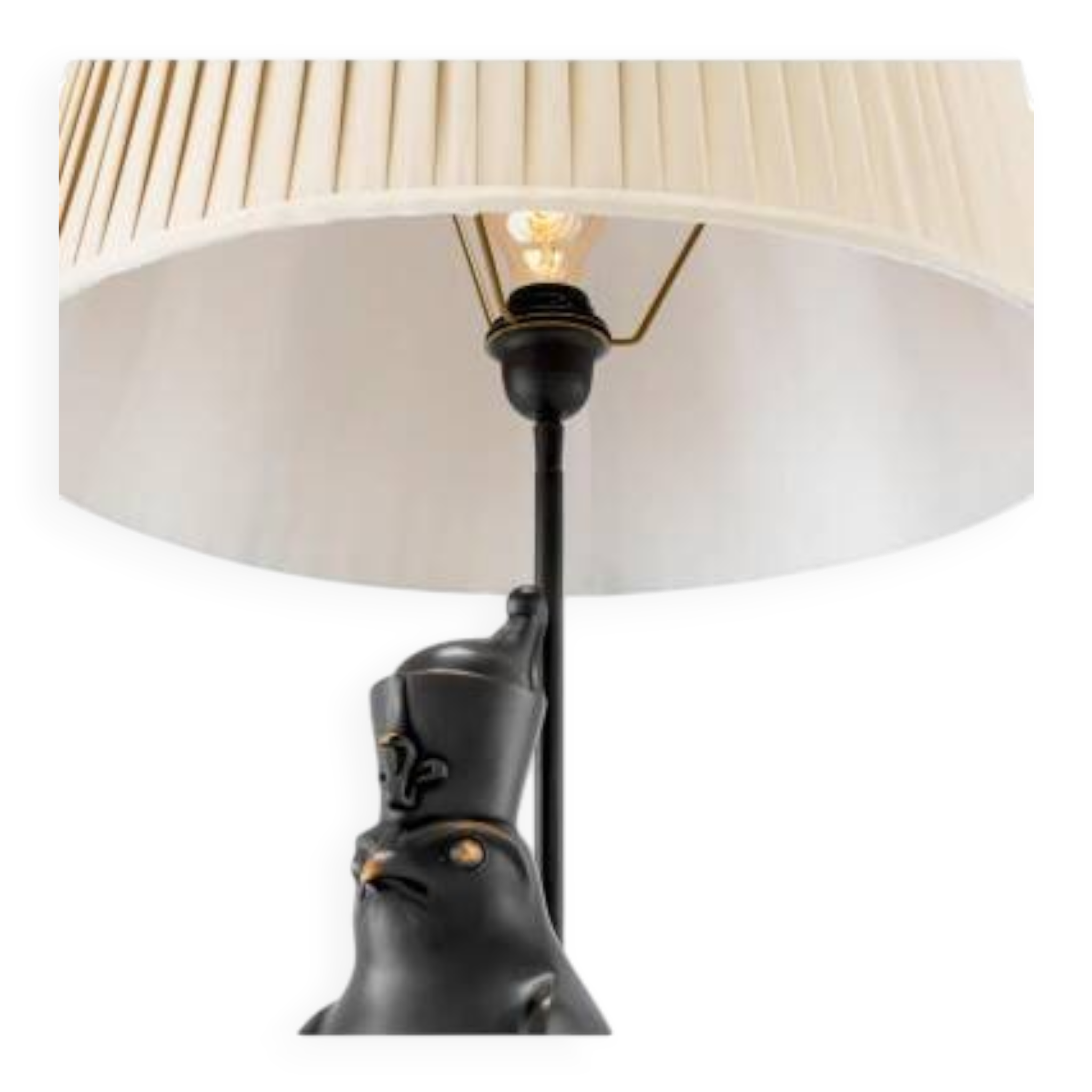 Horus model table lamp, patinated bronze