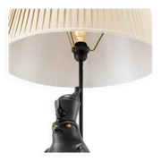 Horus model table lamp, patinated bronze