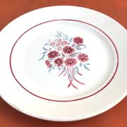 Années 1900 5 assiettes plates Badonviller Fenal  décor Francine