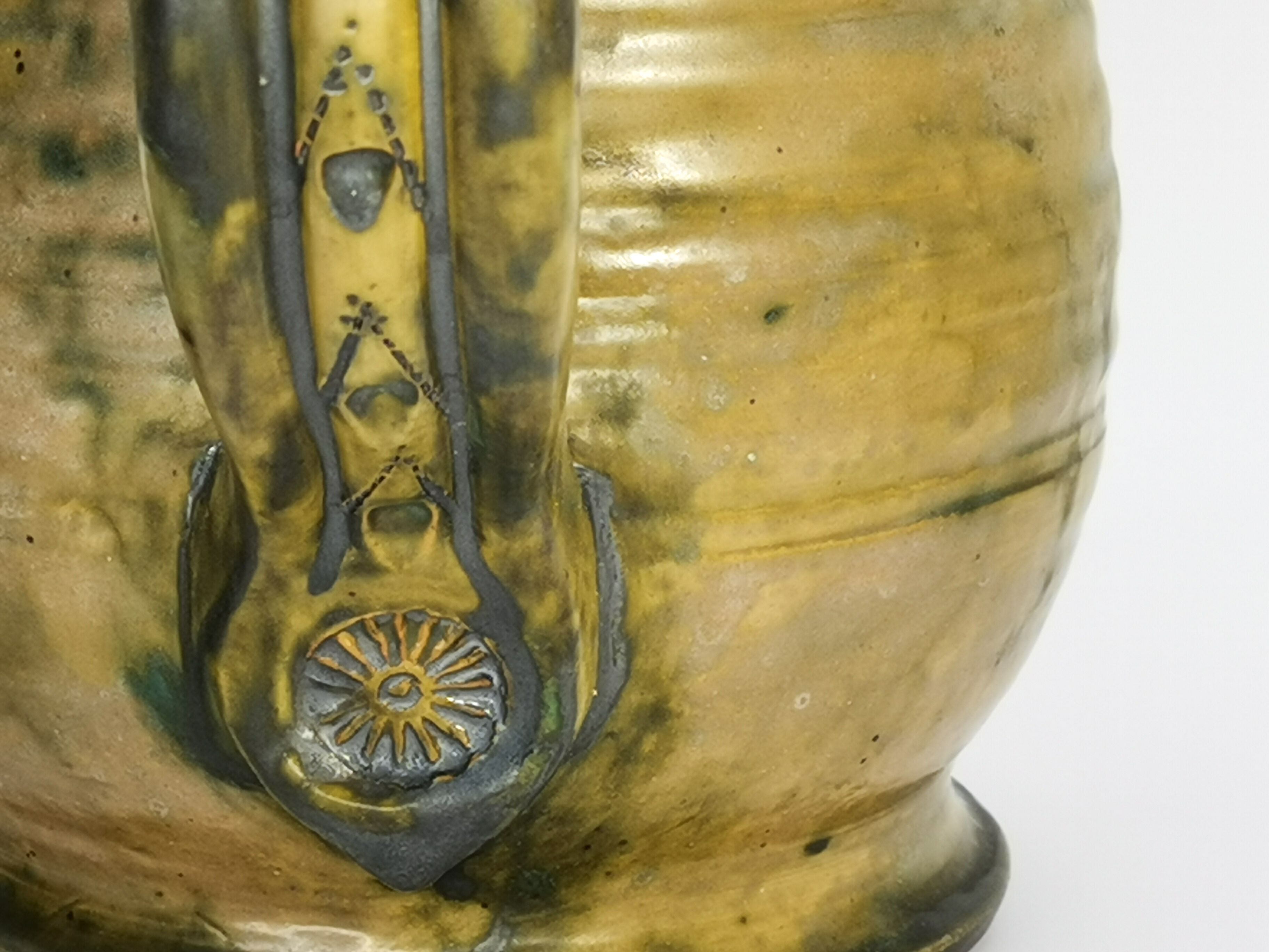 Pitcher with lid, stamped