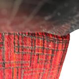 Vintage black and red sofa / three-seater / sofa bed