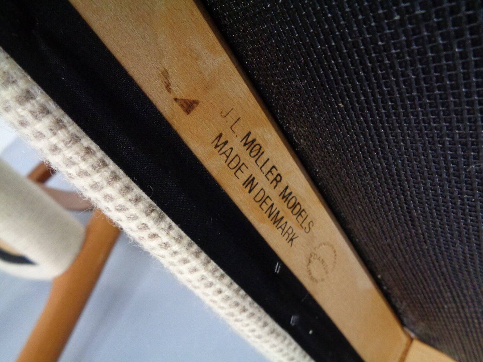 Vintage Danish 85 Dining Chairs in Teak and Wool by Niels Otto Møller for J.L. Møllers, 1960s, Set of 4