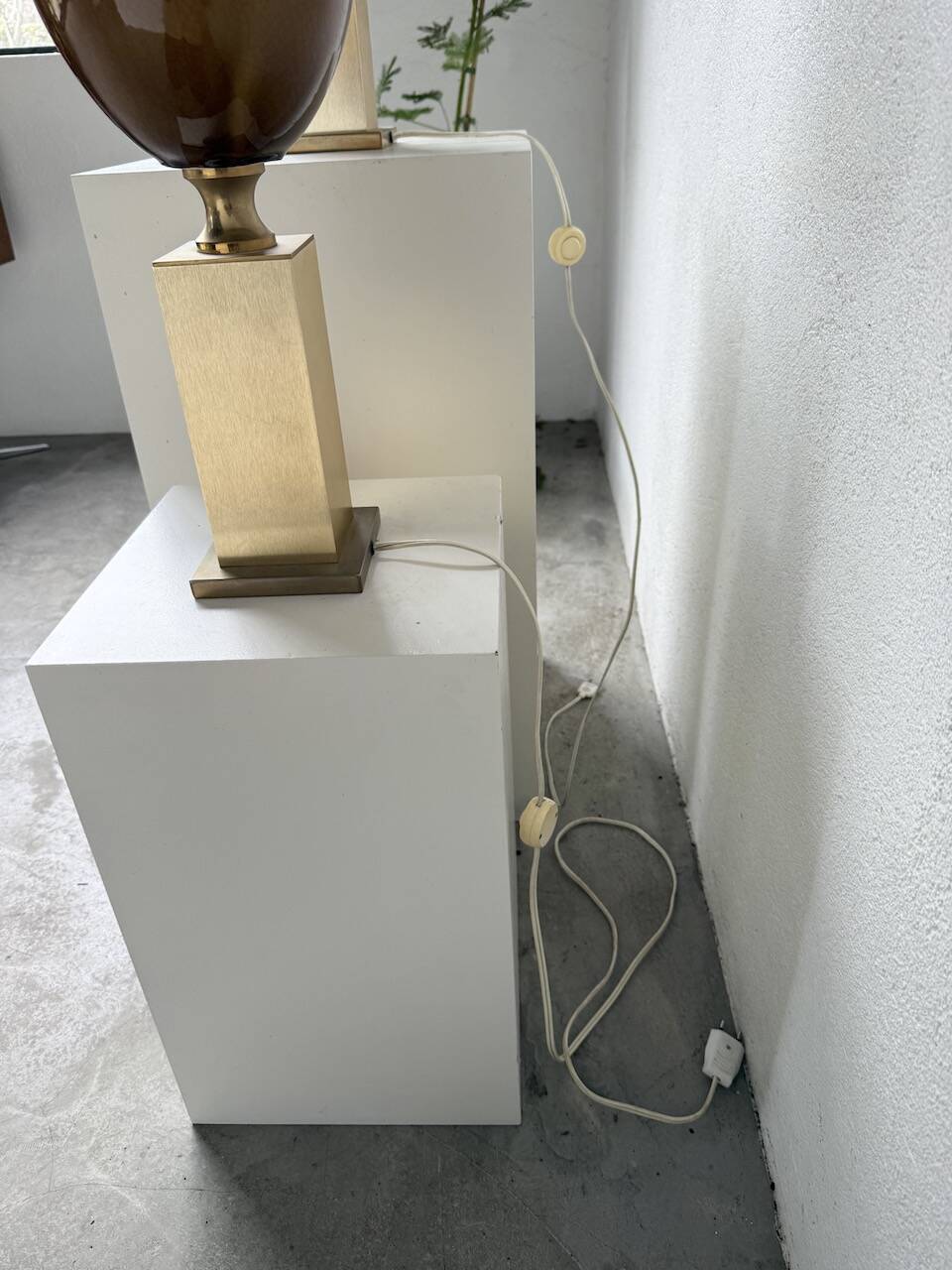 Pair of Philippe Barbier table lamps from the 70s