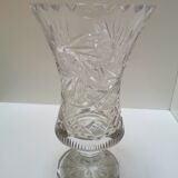Chiseled crystal vase