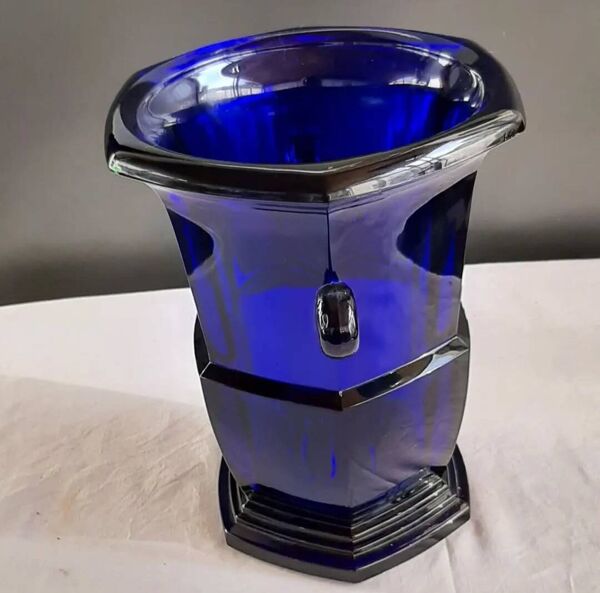 Seau a glacons verre bleu de bristol