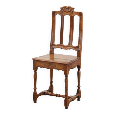 Chaise d'appoint en chêne sculpté, France 18e siècle