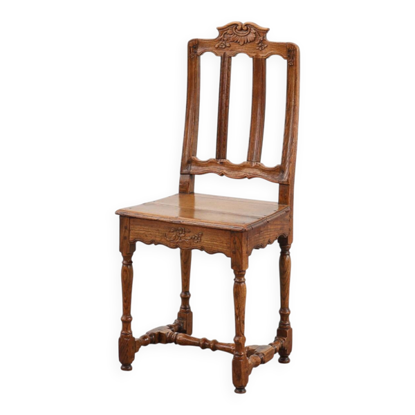 Chaise d'appoint en chêne sculpté, France 18e siècle