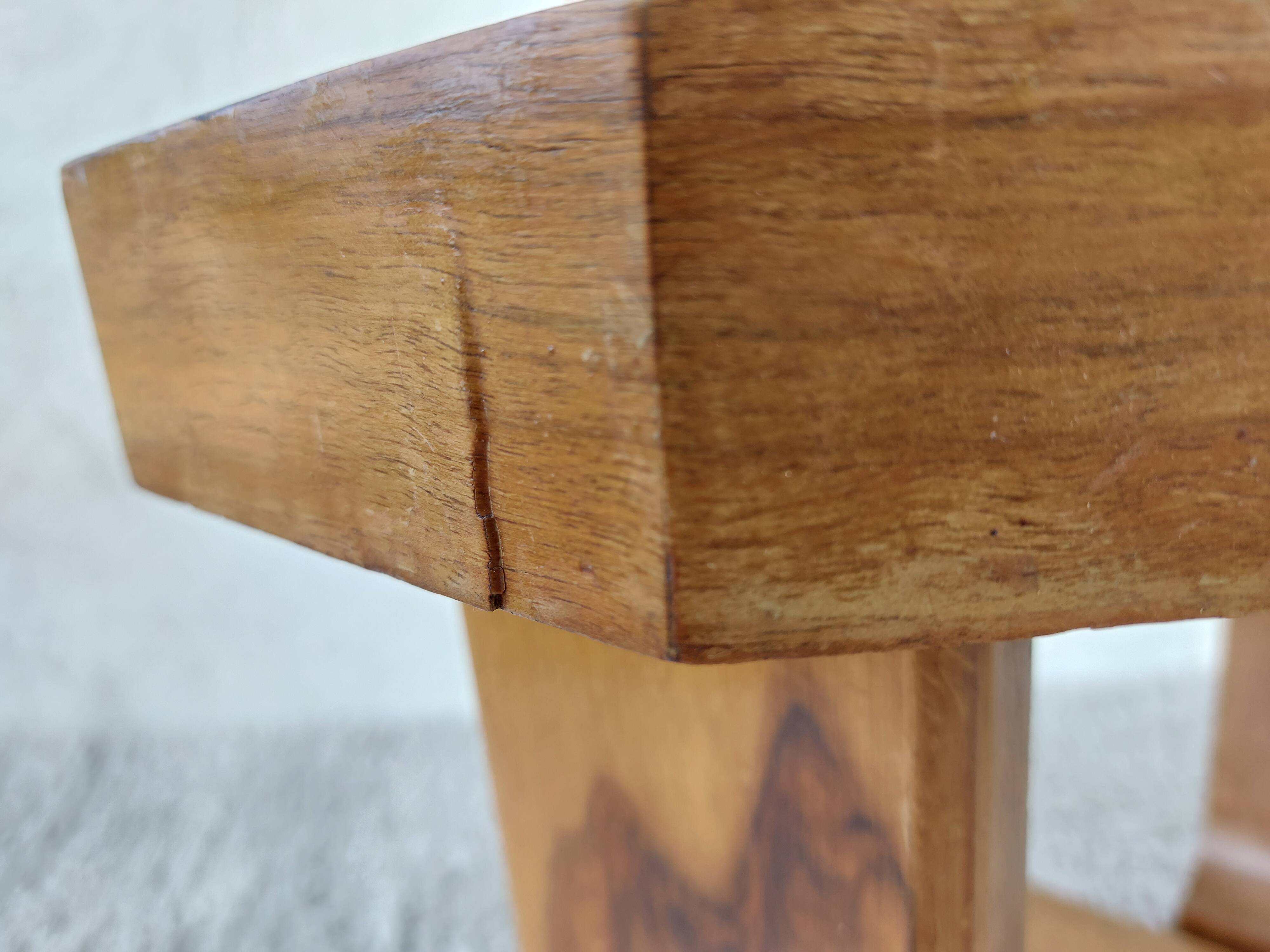 Square art deco pedestal table