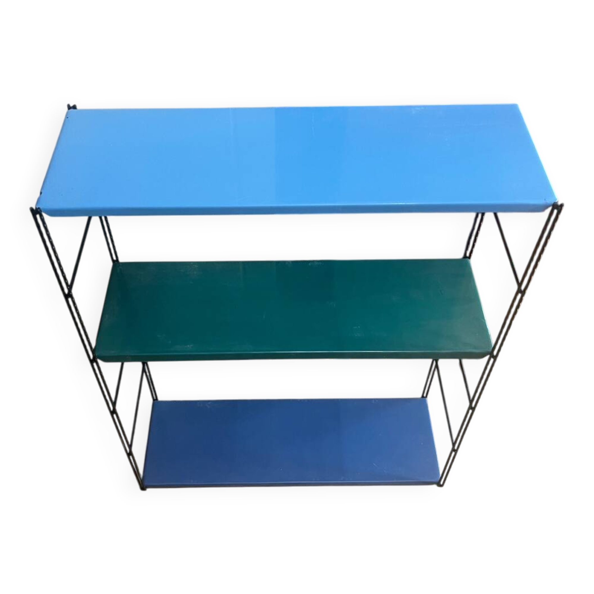 Vintage string metal wall shelf