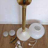Vintage Brass Floor Lamp Elegant Gold Tall Mid Century Modern Light