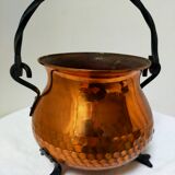 Copper cauldron on feet