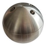 Vintage bowling ball chrome ice bucket - 70s