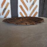Old wicker tray wall decoration