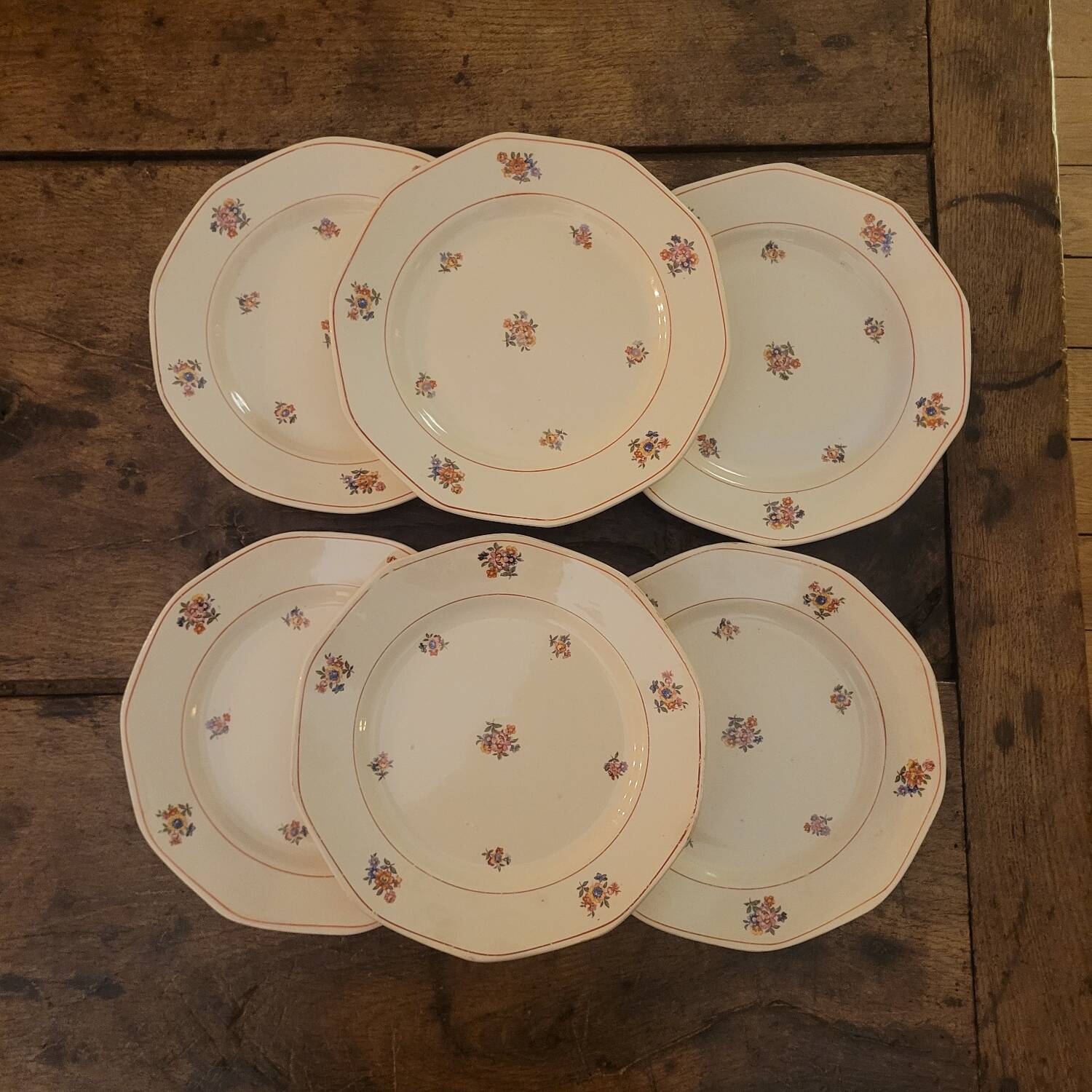 6 dessert plates Moulin des Loup