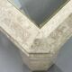 1980s coffee table in stone and glass marquetry