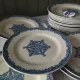 6 dessert plates ironstone J. Vieillard Bordeaux "Garland"
