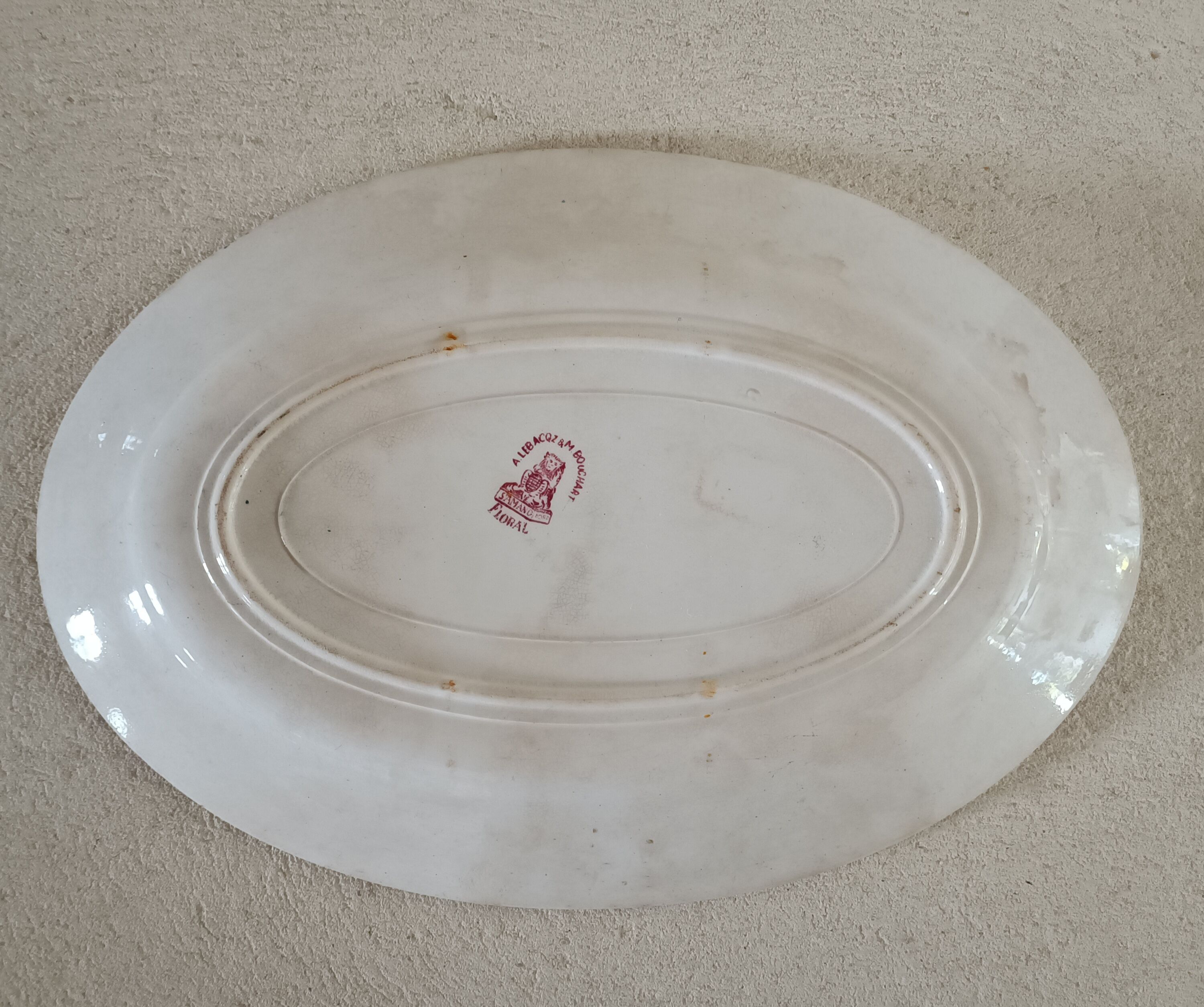 Plat terre de fer Saint Amand fin XIXe