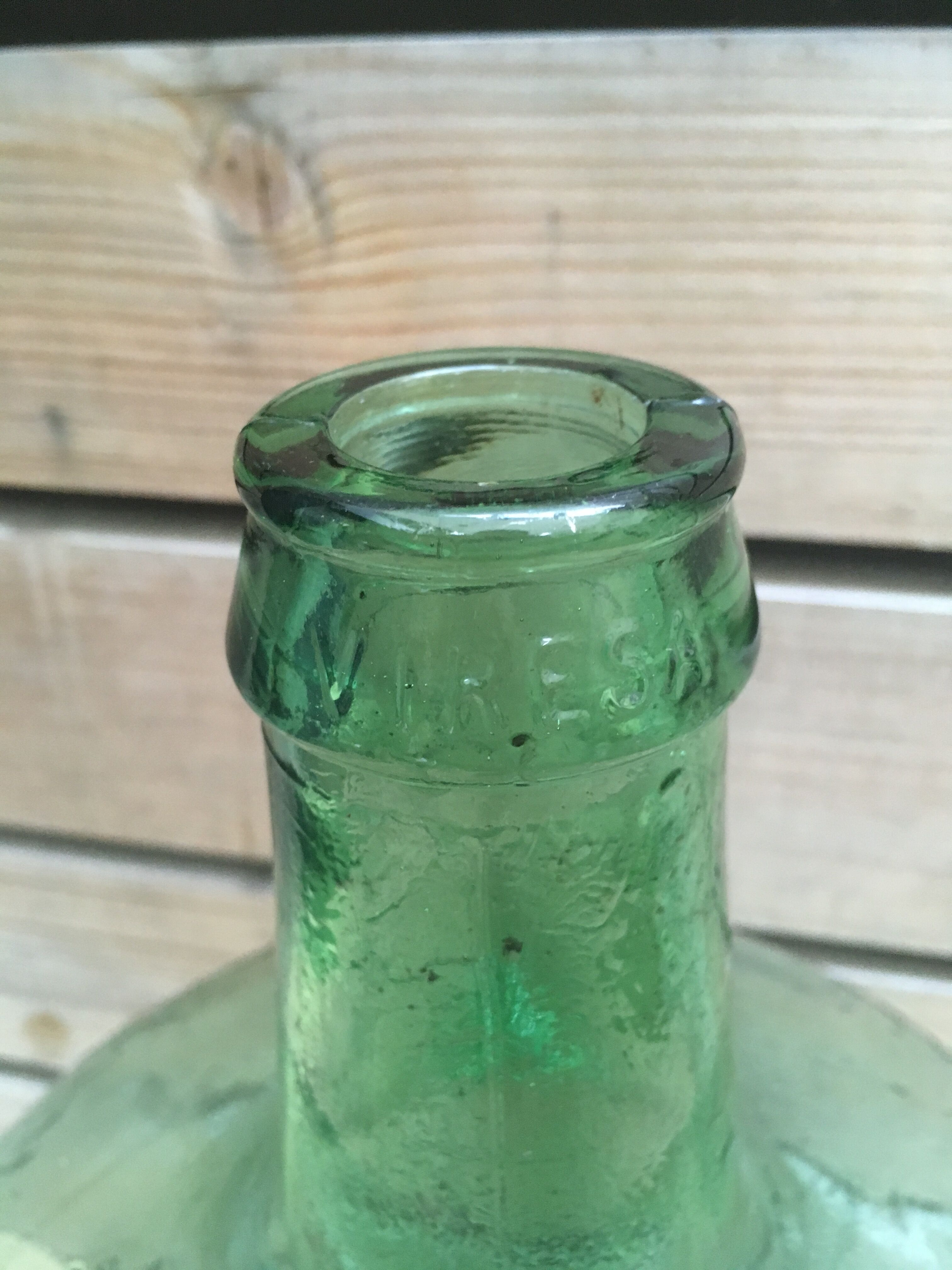 Beautiful demijohn blown glass