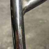 set of 4 designer chrome and plexiglass chairs, 80s