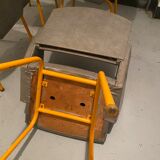 4 fauteuils skaï gris 60’s