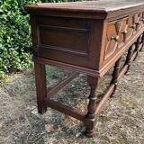 Antique 18th century solid oak Jacobean style sideboard