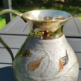 Decorative decanter in solid enamelled brass
