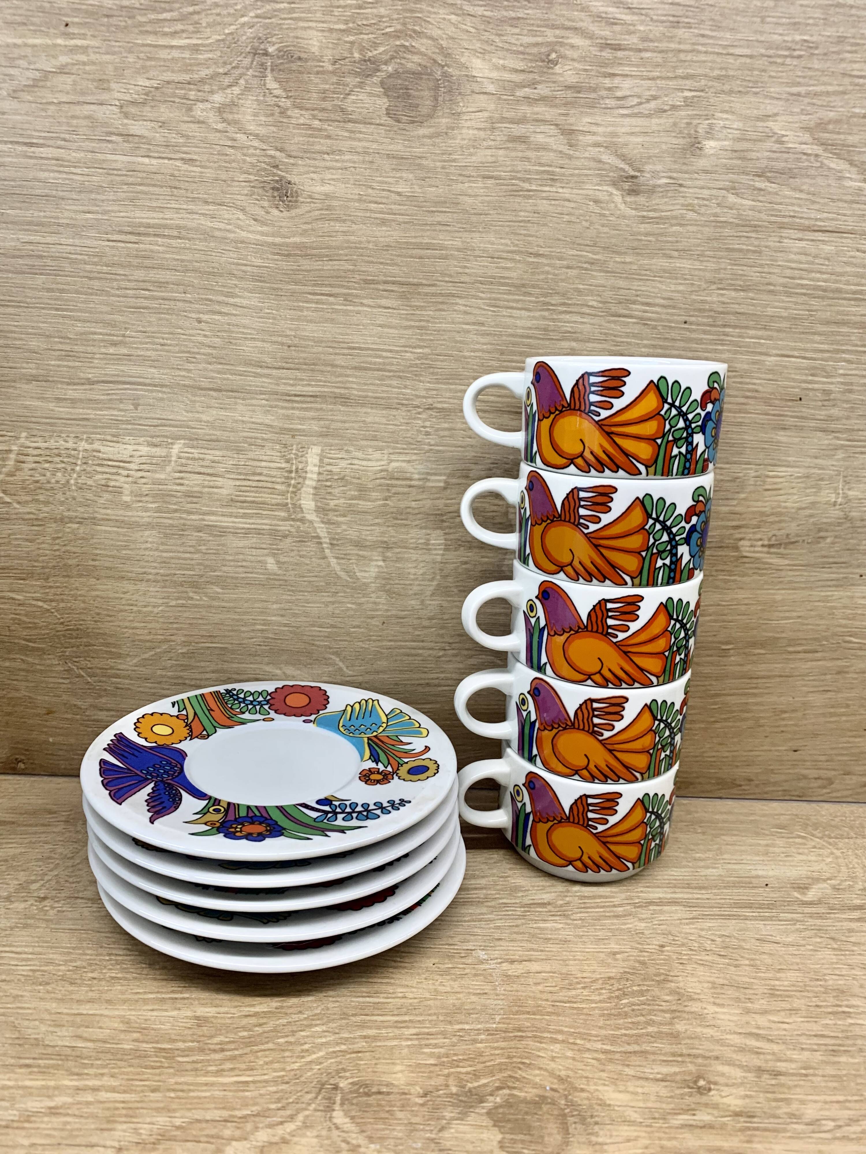 Set of 5 small coffe cups Villeroy & Boch Acapulco
