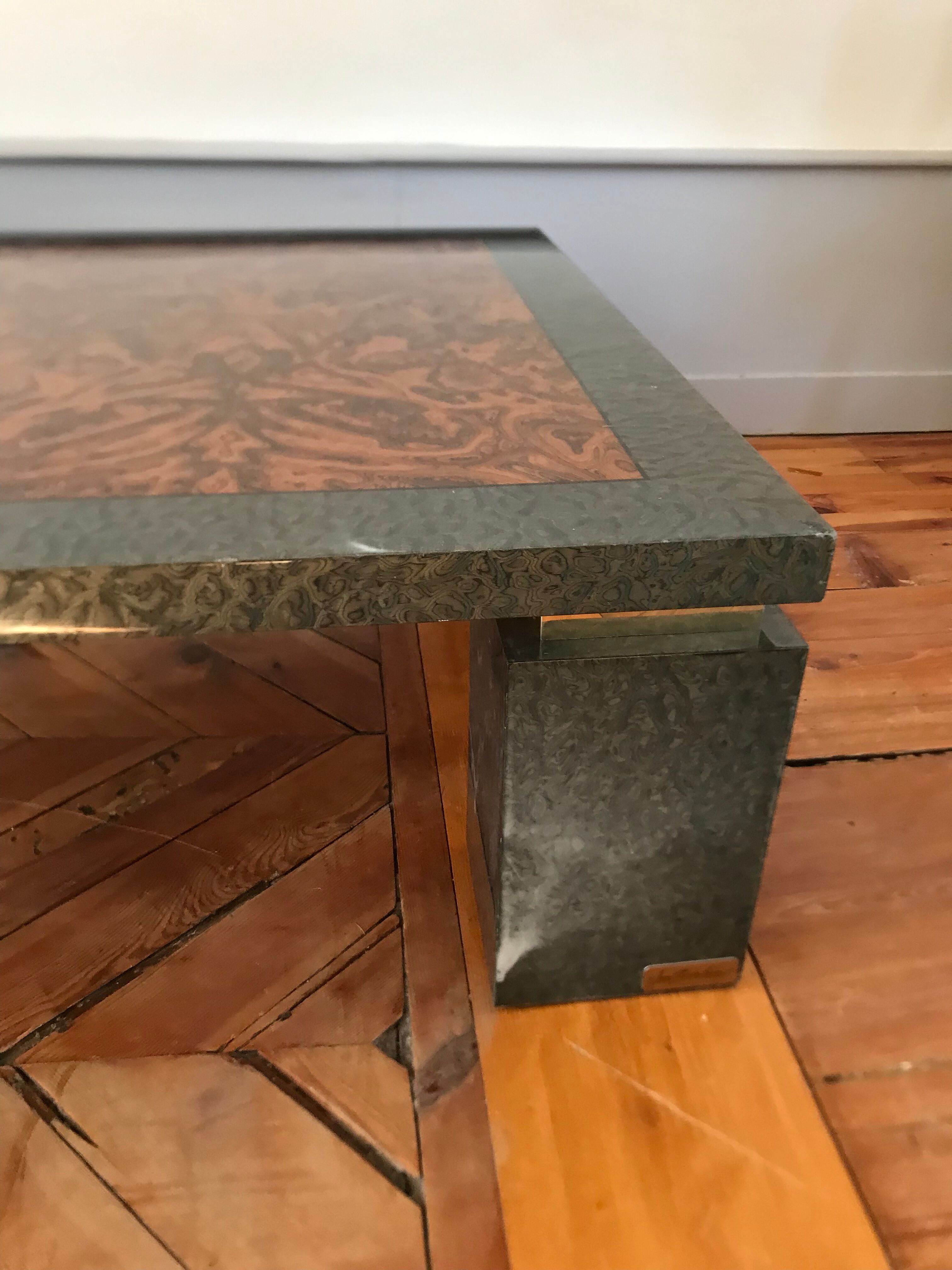 Coffee table Jean Charles Liviani 1980