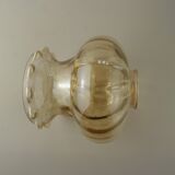 Matching Pair Mid Century Amber Glass Bubble Glass Replacement Shades 5593