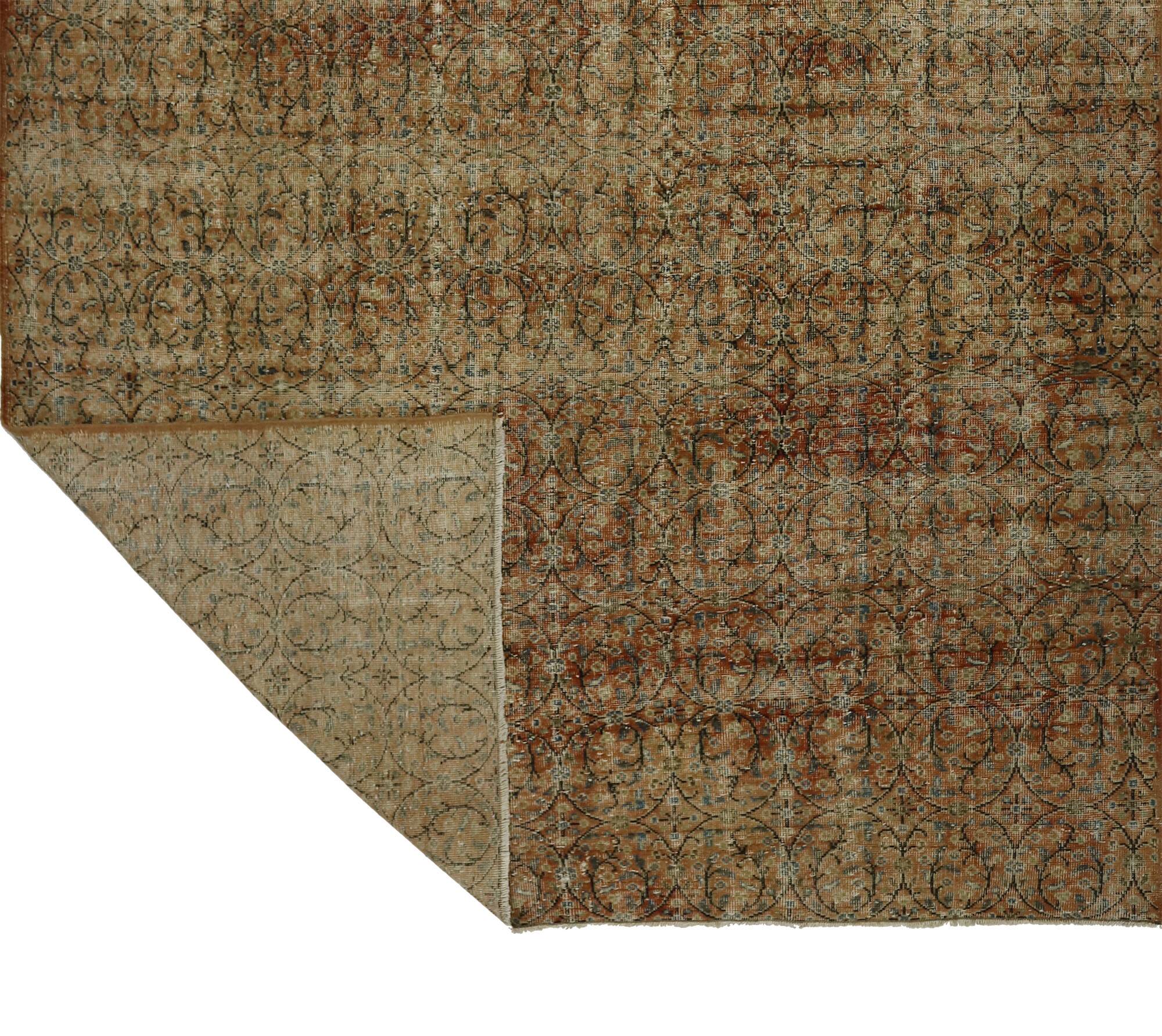 Turkish Anatolian Handmade Vintage Rug 296 cm x 220 cm