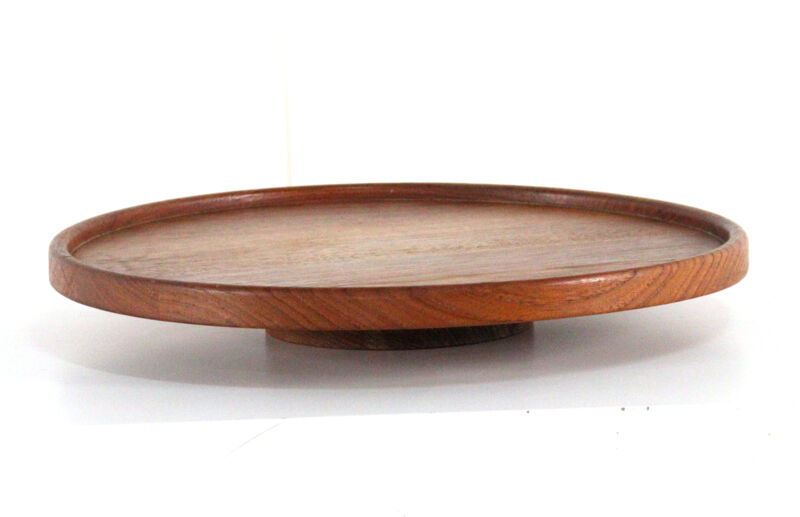 Lazy Susan teak rotating tray in teak - danish design
